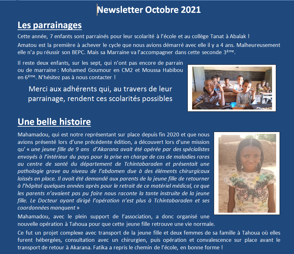 Newsletter 2021 11 1